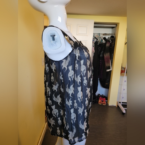 Faith Connexion Viking Helmet Print Tank, VGUC, Size S - Picture 3 of 7